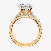 Signature By Modern Bride (H-I / Si1-Si2) Womens 2 CT. T.W. Lab Grown White Diamond 14K Gold Round Bridal Set