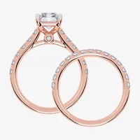 Signature By Modern Bride (G-H / Vs2-Si1) Womens 2 CT. T.W. Lab Grown White Diamond 14K Gold Side Stone Bridal Set