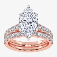 Signature By Modern Bride (G-H / Vs2-Si1) Womens 2 CT. T.W. Lab Grown White Diamond 14K Gold Marquise Side Stone Bridal Set