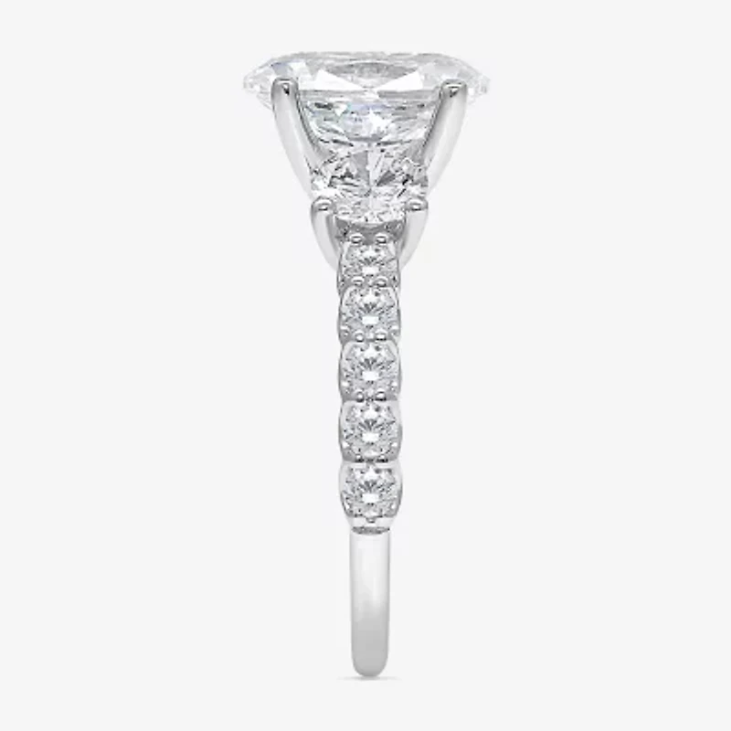(I/Si2) Womens 1/4 CT. T.W. Lab Grown White Diamond Platinum Wedding Band