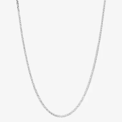 Womens 10K Gold 18 Inch Wheat Chain Necklace