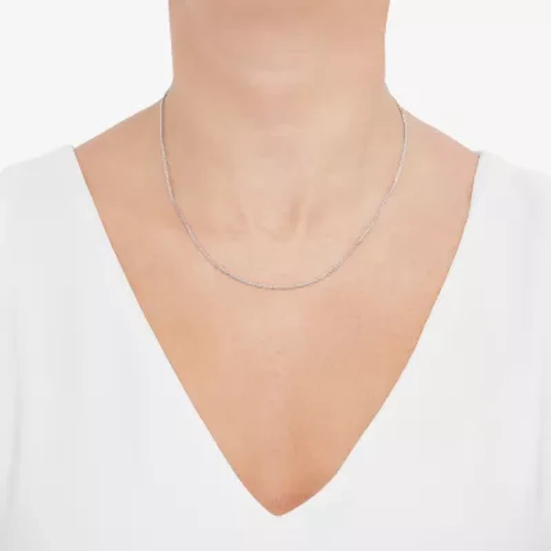 Womens 10K Gold 18 Inch Wheat Chain Necklace