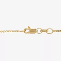 Womens 10K Gold Inch Box Chain Necklace