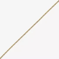Womens 10K Gold Inch Box Chain Necklace