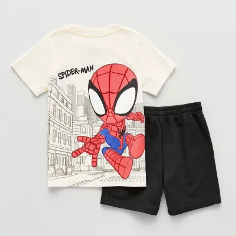 Disney Collection Little & Big Kid Boys Spiderman 2-pc. Short Set