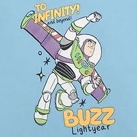 Disney Collection Boys Round Neck Short Sleeve Buzz Lightyear Toy Story Woody T-Shirt