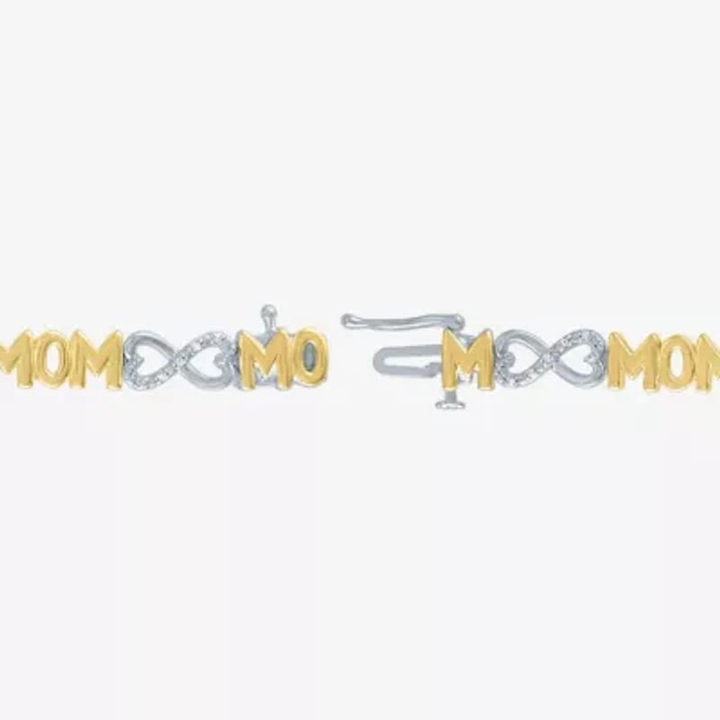 G-H / Si2-I1 Womens 1/10 CT. T.W. Lab Grown White Diamond 14K Gold Over Brass 7.5 Inch Tennis Bracelet