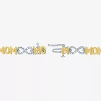 G-H / Si2-I1 Womens 1/10 CT. T.W. Lab Grown White Diamond 14K Gold Over Brass 7.5 Inch Tennis Bracelet