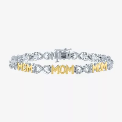 G-H / Si2-I1 Womens 1/10 CT. T.W. Lab Grown White Diamond 14K Gold Over Brass 7.5 Inch Tennis Bracelet