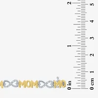 G-H / Si2-I1 Womens 1/10 CT. T.W. Lab Grown White Diamond 14K Gold Over Brass 7.5 Inch Tennis Bracelet