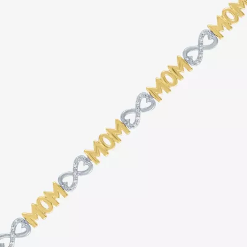 G-H / Si2-I1 Womens 1/10 CT. T.W. Lab Grown White Diamond 14K Gold Over Brass 7.5 Inch Tennis Bracelet