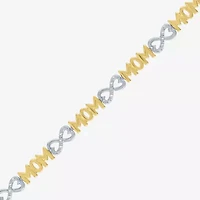 G-H / Si2-I1 Womens 1/10 CT. T.W. Lab Grown White Diamond 14K Gold Over Brass 7.5 Inch Tennis Bracelet