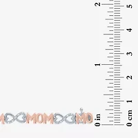 G-H / Si2-I1 Womens 1/10 CT. T.W. Lab Grown White Diamond 14k Rose Gold Over Brass 7.5 Inch Tennis Bracelet