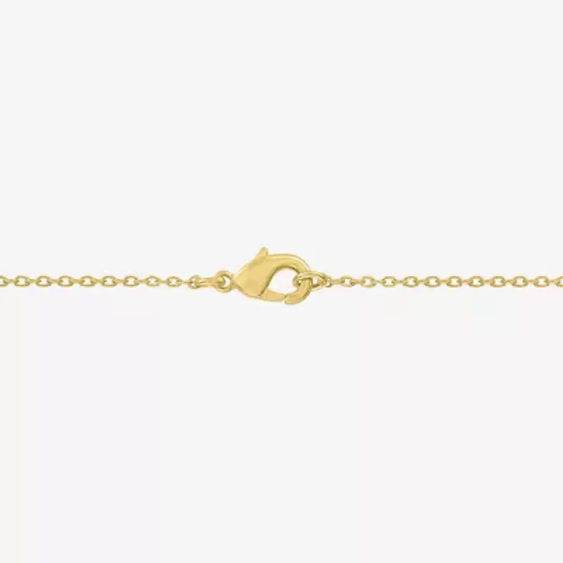 (G-H / Si2-I1) Womens 1 CT. T.W. Lab Grown White Diamond 14K Gold Over Brass Heart 18 Inch Pendant Necklace