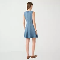 RM Rebecca Minkoff Womens Boat Neck Sleeveless A-Line Dress