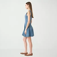 RM Rebecca Minkoff Womens Boat Neck Sleeveless A-Line Dress