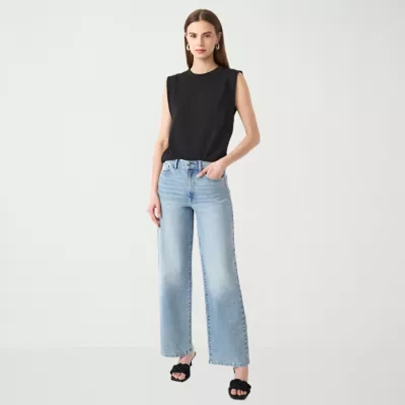 RM Rebecca Minkoff Womens Round Neck Sleeveless T-Shirt