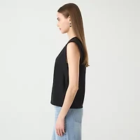 RM Rebecca Minkoff Womens Round Neck Sleeveless T-Shirt