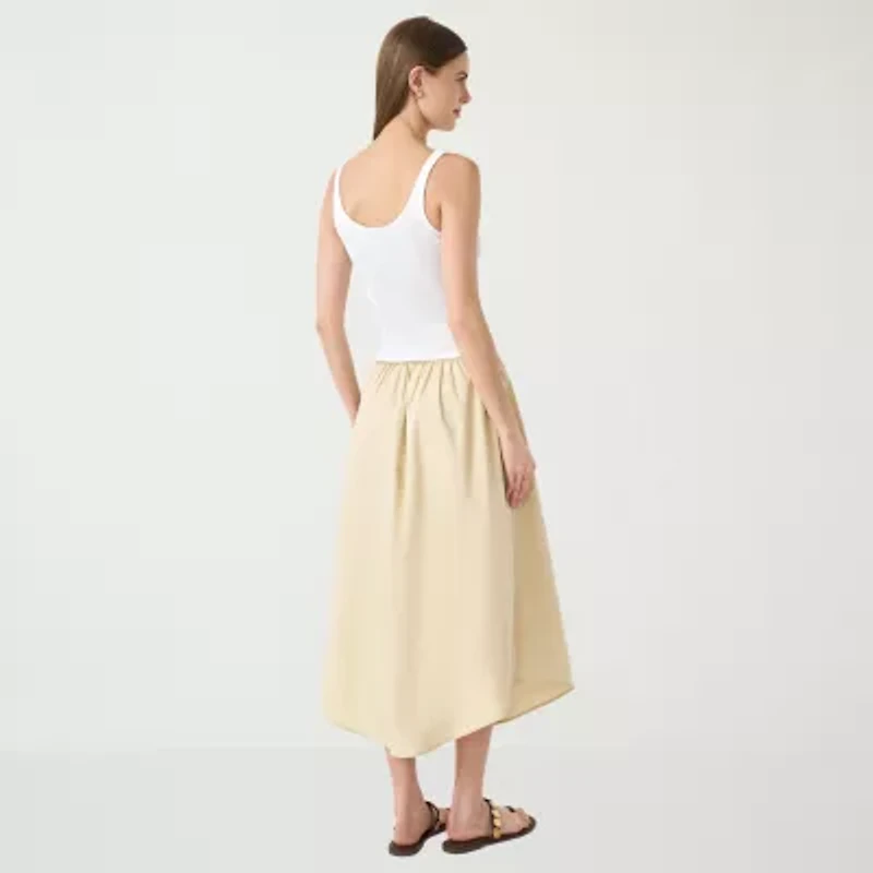 RM Rebecca Minkoff Womens Sleeveless Midi Drop Waist Dress