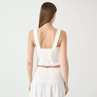 RM Rebecca Minkoff Womens Sweetheart Neck Sleeveless Blouse