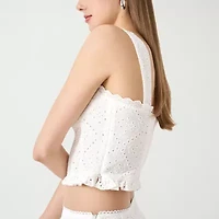 RM Rebecca Minkoff Womens Sweetheart Neck Sleeveless Blouse