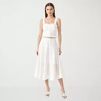 RM Rebecca Minkoff Womens Sweetheart Neck Sleeveless Blouse