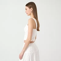 RM Rebecca Minkoff Womens Sweetheart Neck Sleeveless Blouse