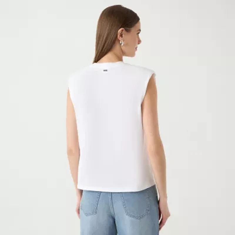 RM Rebecca Minkoff Womens Crew Neck Short Sleeve T-Shirt