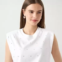 RM Rebecca Minkoff Womens Crew Neck Short Sleeve T-Shirt