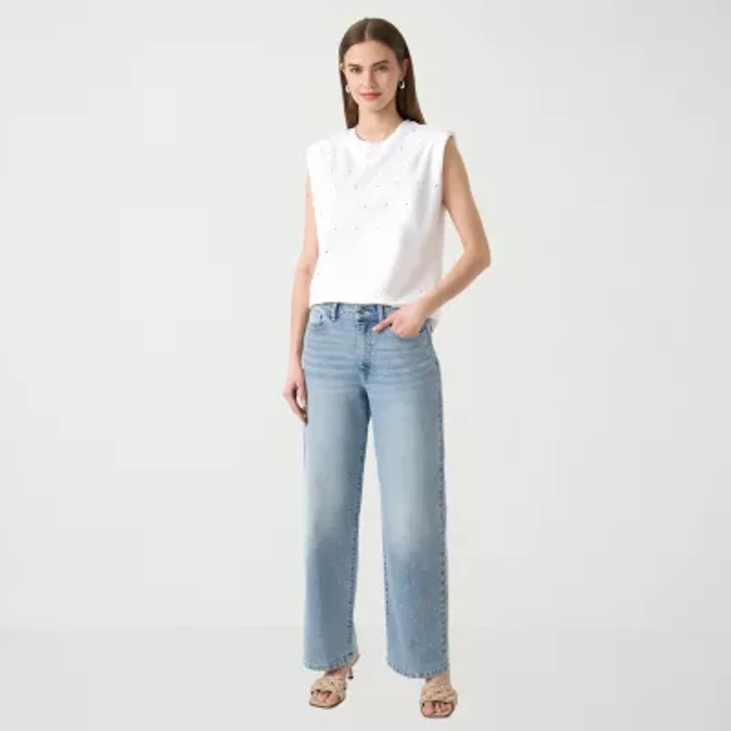 RM Rebecca Minkoff Womens Crew Neck Short Sleeve T-Shirt