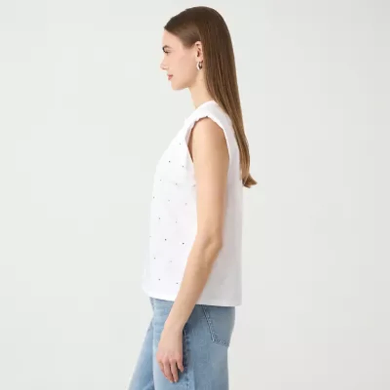 RM Rebecca Minkoff Womens Crew Neck Short Sleeve T-Shirt