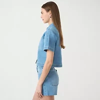 RM Rebecca Minkoff Womens Embellished Button Front Shirt