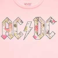 New World Womens Juniors Crew Neck Short Sleeve Oversized AC/DC Graphic T-Shirt