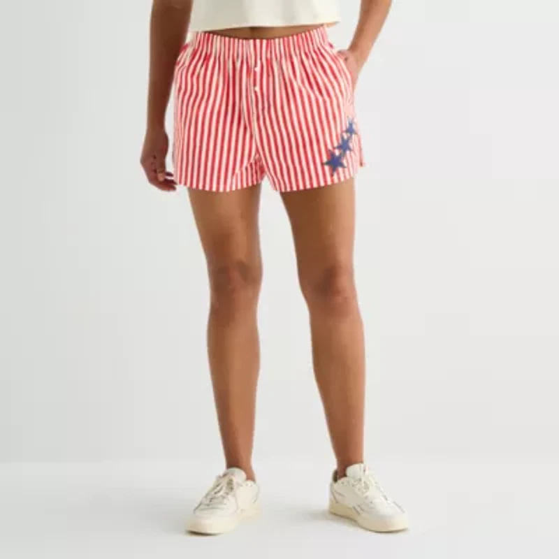 Americana Womens Juniors Pull-On Short