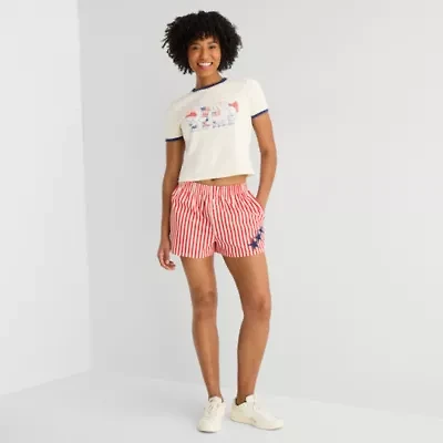 Americana Womens Juniors Pull-On Short