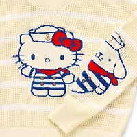 Americana Juniors Womens Crew Neck Long Sleeve Hello Kitty Pullover Sweater