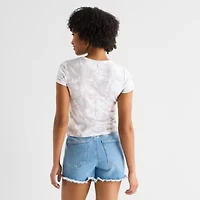 Jerry Leigh John Deer Baby Tee Womens Juniors Crew Neck Short Sleeve Regular Fit Graphic T-Shirt