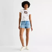 Jerry Leigh John Deer Baby Tee Womens Juniors Crew Neck Short Sleeve Regular Fit Graphic T-Shirt