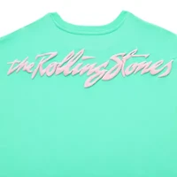 Rolling Stones Oversized Tee Womens Juniors Crew Neck Short Sleeve Regular Fit Graphic T-Shirt
