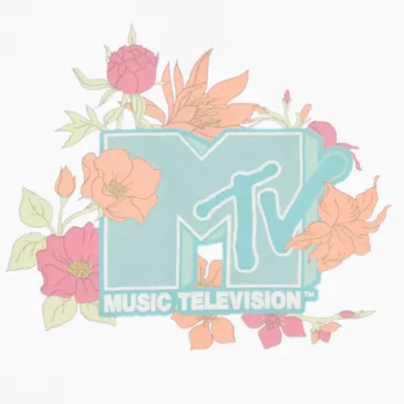 Womens Juniors Scoop Neck Sleeveless MTV Tank Top