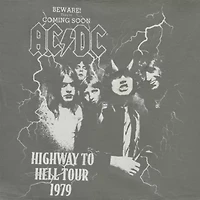 Acdc Off The Shoulder Tee Womens Crew Neck Short Sleeve Regular Fit AC/DC Graphic T-Shirt