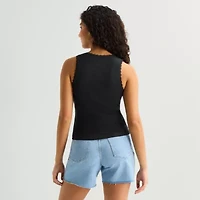 Womens Juniors U Neck Sleeveless Peanuts Tank Top