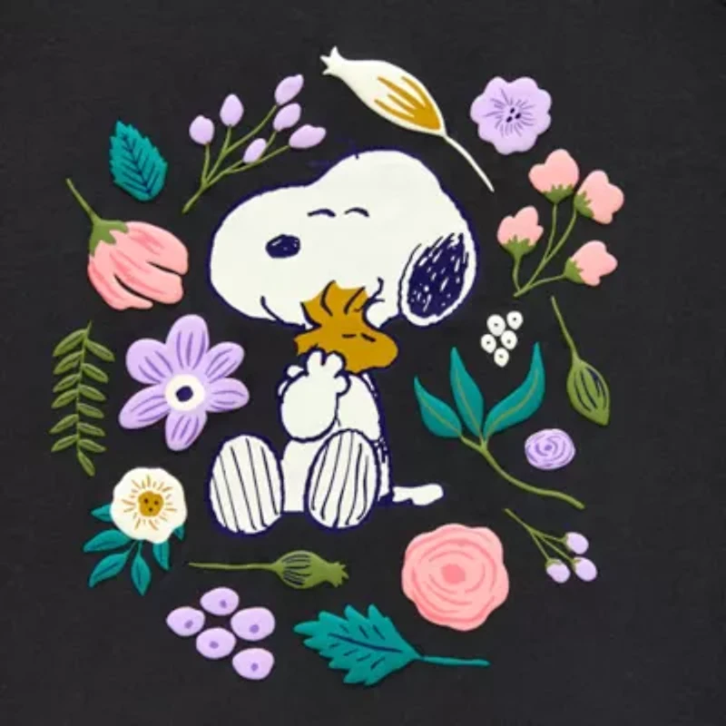 Womens Juniors U Neck Sleeveless Peanuts Tank Top