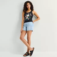 Womens Juniors U Neck Sleeveless Peanuts Tank Top