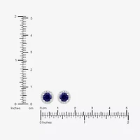 Limited Quantities! Lab Created Blue Sapphire Sterling Silver 8.4mm Round Stud Earrings
