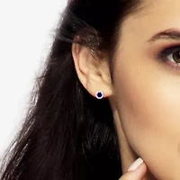Limited Quantities! Lab Created Blue Sapphire Sterling Silver 8.4mm Round Stud Earrings