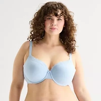 Ambrielle Cotton Womens Medium Support Demi Bra
