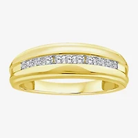 (F / Vs2) Unisex Adult 2 CT. T.W. Lab Grown White Diamond 10K Gold Round Side Stone Wedding Bridal Set