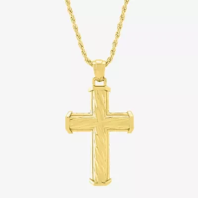 Cross Mens 10K Gold Cross Pendant