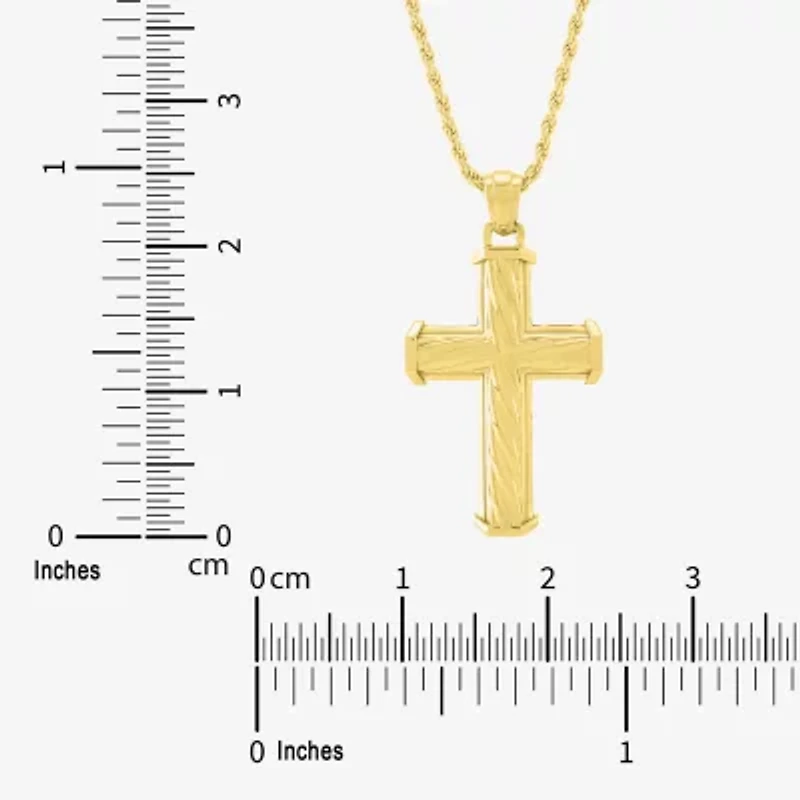 Cross Mens 10K Gold Cross Pendant